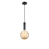 Home sweet home hanglamp Saga zwart Globe g180 - amber