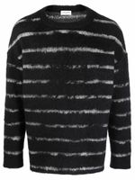 Saint Laurent pull à rayures - Noir