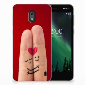 Nokia 2 Silicone Back Cover Liefde - Origineel Romantisch Cadeau