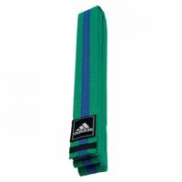 adidas Taekwondoband Poomsae geel/groene streep