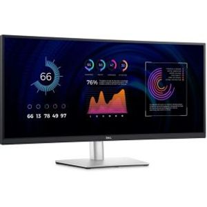 Dell P Series P3424WE 34 Wide Quad HD USB-C 90W Curved IPS Monitor - Zwart, Zilver