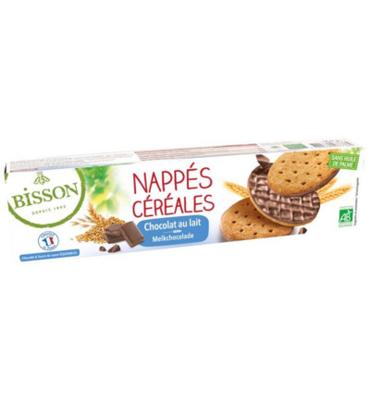 Bisson Bisson Pure Chocolade Frosted Granenkoekjes Bio (140g) Bisson Bisson Pure Chocolade Frosted Granenkoekjes Bio (140g)