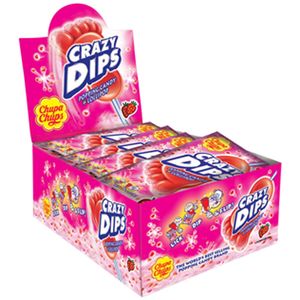 Chupa Chups - Crazy Dip Aardbei - 24 Stuks