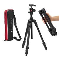 Manfrotto Befree Advanced AS, Tripod, Twist Lock, compatibel met Arca-Swiss, draagbaar, compacte reisstatief, balkop, aluminium statief voor DSLR, spiegelloze camera's, camera-accessoires