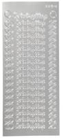 Creotime stickers Sølvbryllup 10 x 23 cm zilver