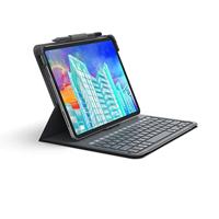 ZAGG Messenger Folio 2-toetsenbord voor iPad 10.9 (10e generatie) tablet, achtergrondverlichting, meerdere apparaten koppelen, lange batterij, zwart, VK Engels)