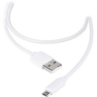 Vivanco USB-kabel USB 2.0 USB-A stekker, USB-micro-B stekker 1.20 m Wit 36252