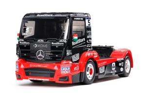 Tamiya Tankpool 24 Mercedes Actros radiografisch bestuurbaar model Truck met aanhangwagen Elektromotor 1:14