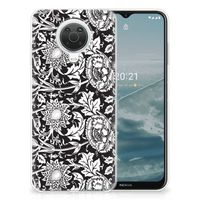 Nokia G20 | G10 TPU Case Black Flowers - thumbnail