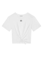 Dolce & Gabbana Kids t-shirt à plaque logo - Blanc