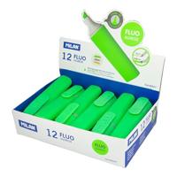 Zakreslacze Milan Fluo plaski zielone 12 sztuk