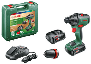 Bosch Groen Advanced Drill 18 Accu Schroefboormachine | 2 standen | 18V | 2 x 2,5 Ah accu + lader | In transportkoffer - 06039B5006