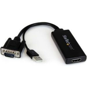 StarTech.com VGA-naar-HDMI-adapter met USB-audio & -voeding draagbare VGA-naar-HDMI-converter 1080p