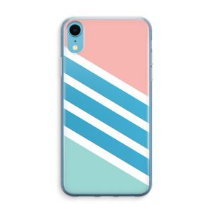 Strepen pastel: iPhone XR Transparant Hoesje