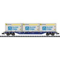 MiniTrix 18420 N containerwagen van de European Rail rent - thumbnail