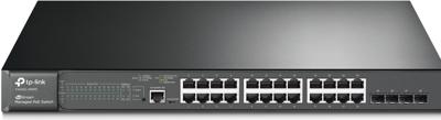 TP-LINK T2600G-28MPS netwerk-switch Managed L2 Zwart Power over Ethernet (PoE)