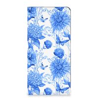 Smart Cover voor Google Pixel 8 Pro Flowers Blue - thumbnail