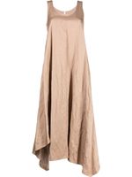 Forme D'expression robe ceinturée à ourlet asymétrique - Marron