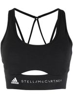 adidas by Stella McCartney brassière à logo imprimé - Noir - thumbnail