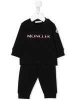 Moncler Enfant survêtement à logo imprimé - Bleu