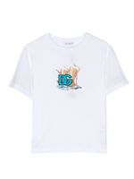 Dolce & Gabbana Kids t-shirt à logo brodé - Blanc