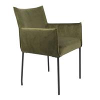 Wants&Needs Furniture eetkamerstoel dion velvet olive 86,5 x 59 x 64