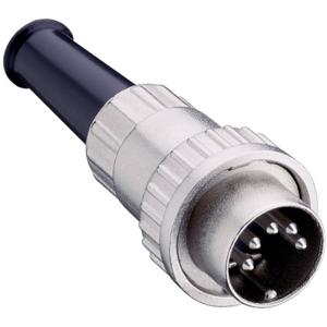 Lumberg 0132 06 DIN-connector Stekker, recht Aantal polen: 6 Zilver 1 stuk(s)