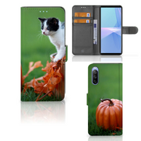 Sony Xperia 10 III Telefoonhoesje met Pasjes Kitten - thumbnail