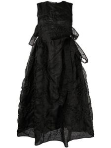 Cecilie Bahnsen robe mi-longue Dorina à broderies - Noir