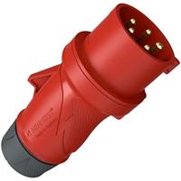 Mennekes (13523) CEE-Stecker Xtra S mit SafeContact 5-Polig, 32A, 400V, rot
