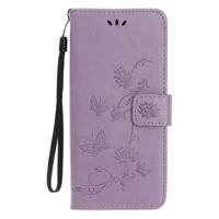 Shop4 - iPhone 12 mini Hoesje - Wallet Case Vlinder Patroon Paars