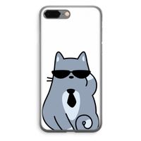 Cool cat: iPhone 8 Plus Transparant Hoesje - thumbnail