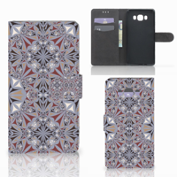 Samsung Galaxy J7 2016 Bookcase Flower Tiles