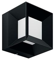 Philips Parterre Wandlamp - Warmwit Licht - Buitenlamp - 8 W - Spatwaterdicht - Geïntegreerde LED Lamp - Zwart