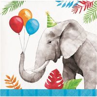 Servetten Party Animals Olifant (16st) - thumbnail