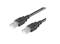 MicroConnect USB2.0, M/M, 0,1 m - USB-kabel (M/M, 0,1 m, 2.0, USB A, USB A, 480 Mbit/s, 0,1 m) zwart