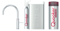 Quooker Fusion Round 5-in-1 kokend waterkraan met Cube en COMBI boiler, chroom