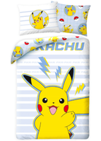 Pikachu Dekbedovertrek stripes 140 x 200 cm - thumbnail