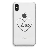 Best heart black: iPhone X Transparant Hoesje - thumbnail