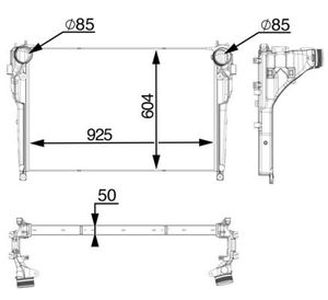 Intercooler, inlaatluchtkoeler CI556000P