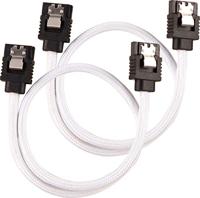 Corsair Hoogwaardige ommantelde SATA-kabel 30 cm (witte kleur)