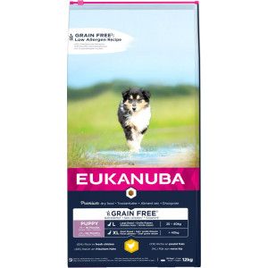 Eukanuba Puppy & Junior Large kip graanvrij hondenvoer 12 kg