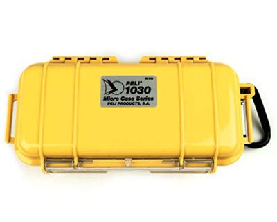Peli 1030 Micro Case Voor Het Beschermen Van Elektronica E.A. Tegen Stoten - Sd-Kaarten, Pda, Gps, Mobiele Telefoon, Enz., Waterdicht IP67, Capaciteit: 0,6L, Gemaakt In De Vs, Kleur: Kleur: Geel/Zwart