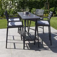 Tuinbarset Flynn Aluminium Antraciet 5-Delig - Giga Meubel