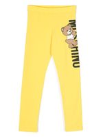 Moschino Kids legging à imprimé ourson - Jaune