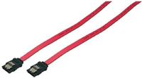 LogiLink CS0009 SATA-kabel met 2 x stekker, 0,3 m, rood