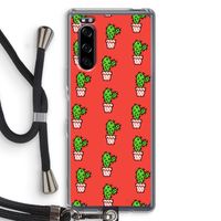 Mini cactus: Sony Xperia 5 Transparant Hoesje met koord