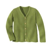 Gebreid jasje van biologisch katoen, turkoois 86/92