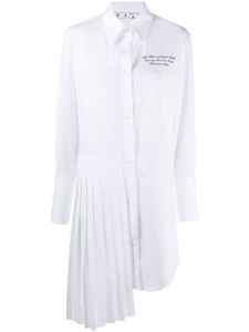 Off-White robe-chemise à logo brodé - Blanc