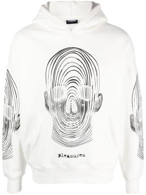 Pleasures Hoodie met print - Wit